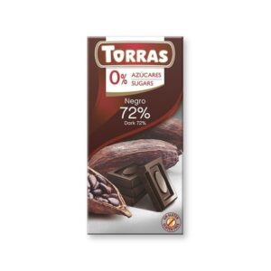 TORRAS Ciocolata cu 72% cacao fara zahar si gluten