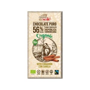 Chocolates Sole Ciocolata bio cu 56% cacao si scortisoara