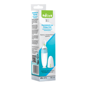 Recipient cu lingurita pentru hranirea bebelusului