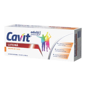 Cavit adulti multivitamine luteina cu aroma caise