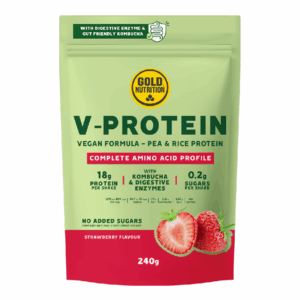 Gold Nutrition Pudra Proteica Vegetala V-protein Capsuni