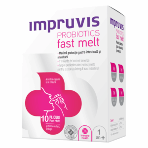 Probiotic Fast Melt cu aroma de capsuni si zmeura